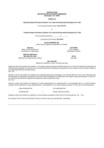 Thumbnail Clarus
 10-Q Quarterly Report FY2014 