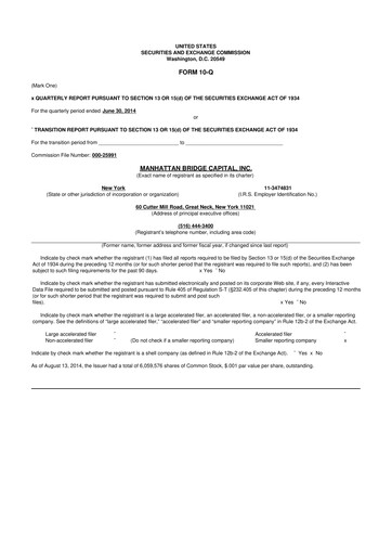 Thumbnail Manhattan Bridge Capital
 10-Q Quarterly Report FY 