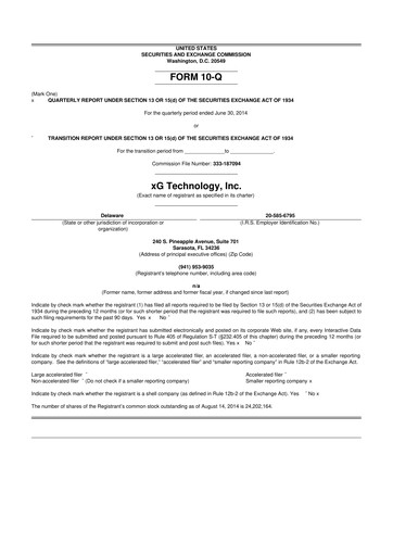 Vorschaubild Vislink Technologies
 10-Q Quartalsbericht 2014 