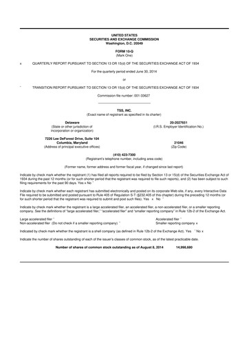 Thumbnail TSS, Inc. 10-Q Quarterly Report FY2014 