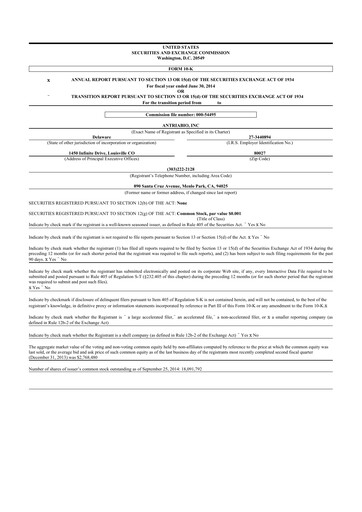 Thumbnail Rezolute 10-K Annual Report 2014