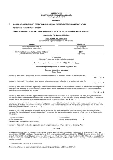Thumbnail Flux Power 10-K Annual Report 2014