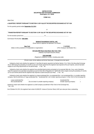 Thumbnail Manhattan Bridge Capital
 10-Q Quarterly Report FY 
