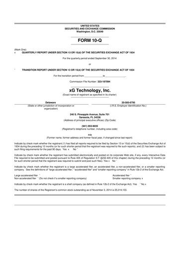 Vorschaubild Vislink Technologies
 10-Q Quartalsbericht 2014 