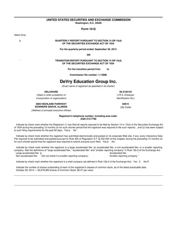 Miniature Adtalem Global Education
 10-Q Rapport trimestriel  