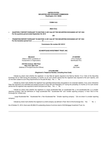 Thumbnail TPG Mortgage Investment Trust 10-Q Quarterly Report FY 