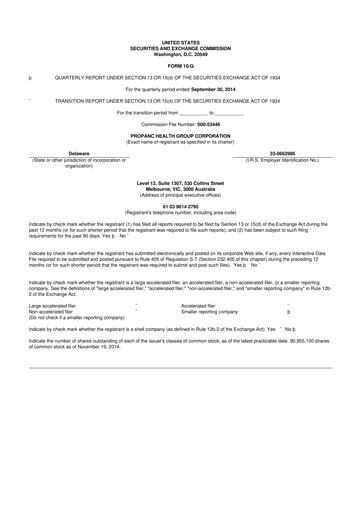 Thumbnail Propanc Biopharma 10-Q Quarterly Report FY2015 