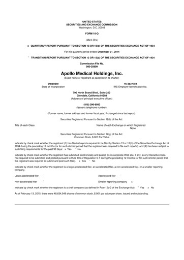 Thumbnail Astrana Health 10-Q Quarterly Report FY2015 