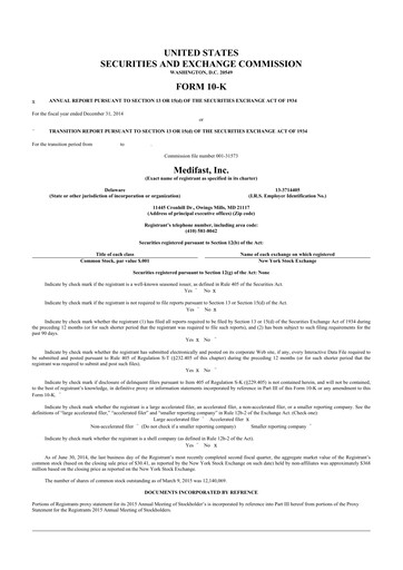 Thumbnail Medifast 10-K Annual Report 2014