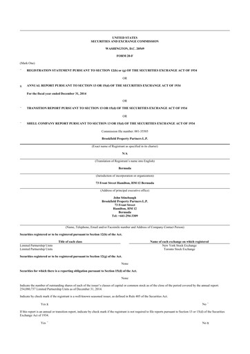 Thumbnail Brookfield Property Partners
 20-F Annual Report 