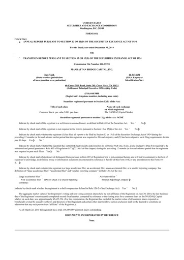 Thumbnail Manhattan Bridge Capital
 10-K Annual Report 2014