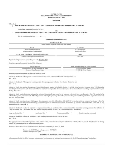 Thumbnail ProPhase Labs 10-K Annual Report 2014