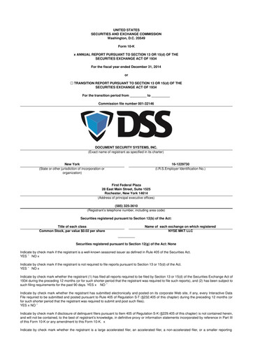 Vorschaubild DSS, Inc. (Document Security Systems) 10-K Jahresbericht 2014