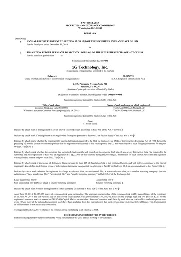 Thumbnail Vislink Technologies
 10-K Annual Report 2014