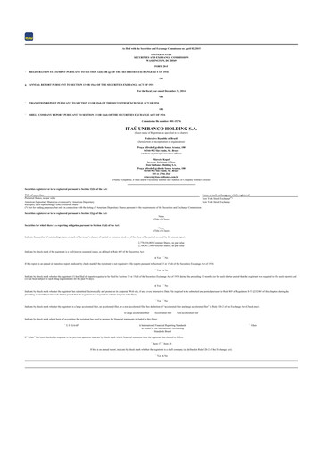 Thumbnail Itaú Unibanco
 20-F Annual Report 