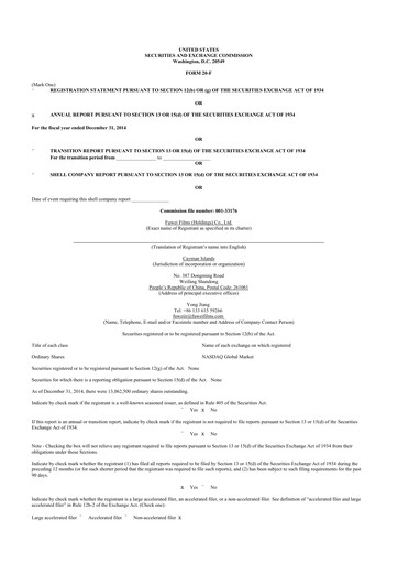 Thumbnail Baijiayun Group 20-F Annual Report 2014