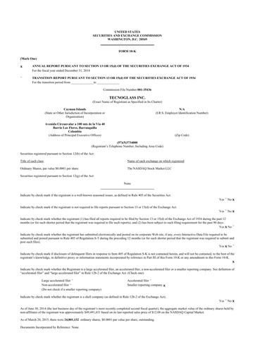 Thumbnail Tecnoglass 10-K Annual Report 2014