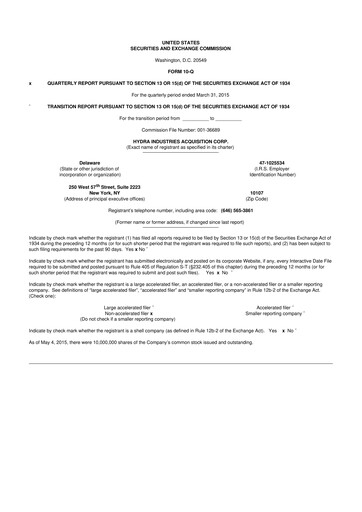 Thumbnail Inspired Entertainment 10-Q Quarterly Report FY2015 