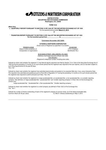 Miniature Citizens & Northern Corp 10-Q Rapport trimestriel 2015 