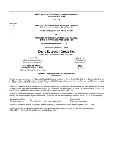 Miniature Adtalem Global Education
 10-Q Rapport trimestriel  