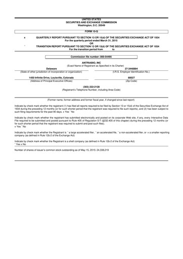 Thumbnail Rezolute 10-Q Quarterly Report FY 