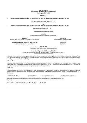 Thumbnail iBio 10-Q Quarterly Report FY 