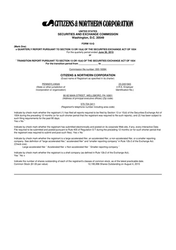 Miniature Citizens & Northern Corp 10-Q Rapport trimestriel 2015 