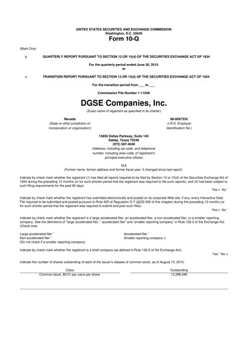 Vorschaubild Envela Corporation 10-Q Quartalsbericht 2015 