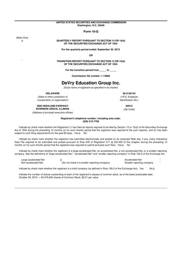 Miniature Adtalem Global Education
 10-Q Rapport trimestriel  