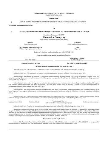 Thumbnail Limoneira
 10-K Annual Report 2015