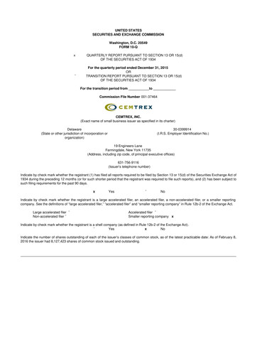 Thumbnail Cemtrex 10-Q Quarterly Report FY2016 