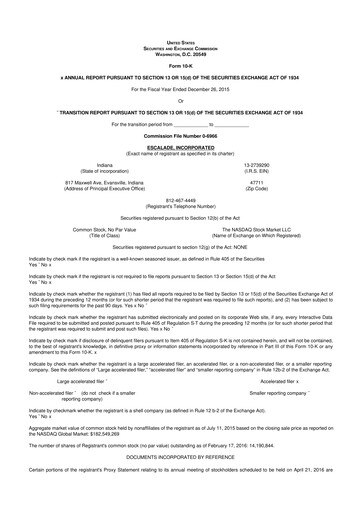 Thumbnail Escalade Sports 10-K Annual Report 