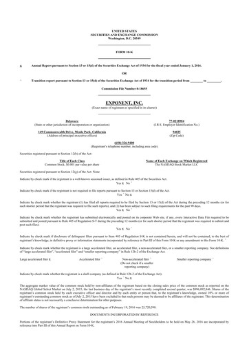 Thumbnail Exponent
 10-K Annual Report 2015