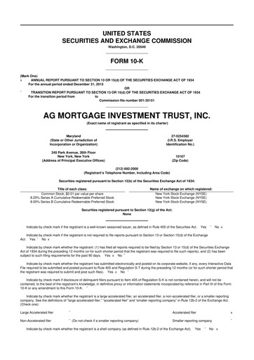 Thumbnail TPG Mortgage Investment Trust 10-K Annual Report 