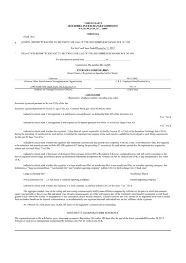 Thumbnail Energous 10-K Annual Report 2015