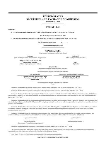 Thumbnail OpGen
 10-K Annual Report 2015