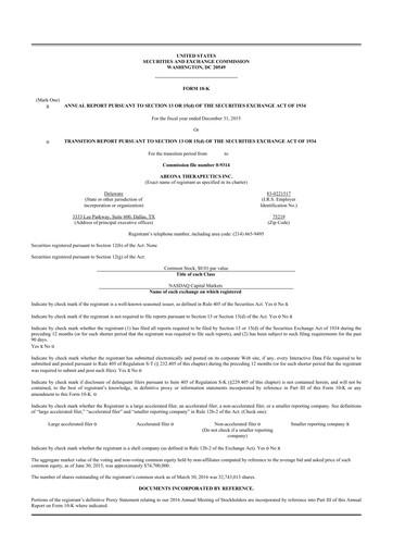 Thumbnail Abeona Therapeutics
 10-K Annual Report 2015