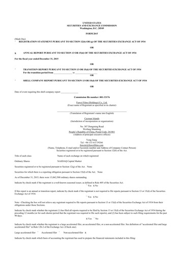 Thumbnail Baijiayun Group 20-F Annual Report 2015