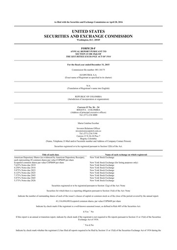 Thumbnail Ecopetrol 20-F Annual Report 