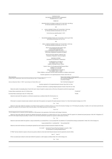 Thumbnail Buenaventura Mining Company  20-F Annual Report 