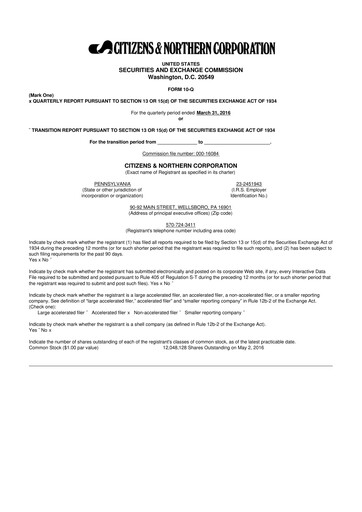 Miniature Citizens & Northern Corp 10-Q Rapport trimestriel 2016 