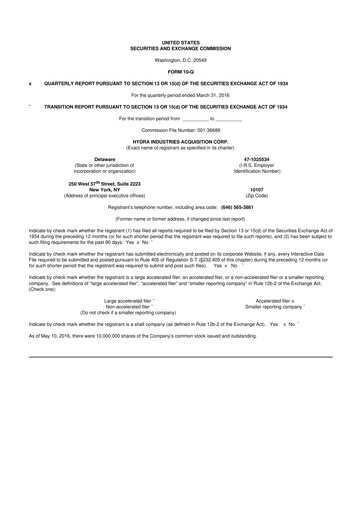 Thumbnail Inspired Entertainment 10-Q Quarterly Report FY2016 