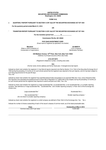 Vorschaubild Lument Finance Trust 10-Q Quartalsbericht  