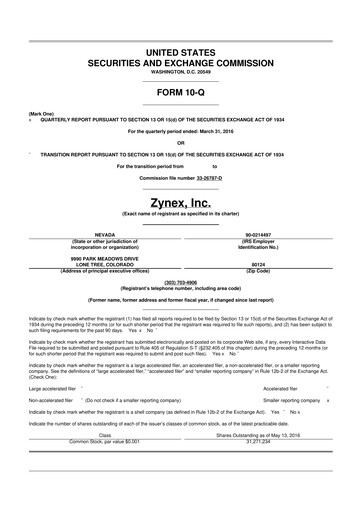 Thumbnail Zynex 10-Q Quarterly Report FY2016 