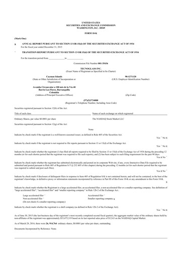 Thumbnail Tecnoglass 10-K Annual Report 2015