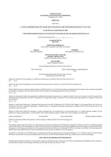 Thumbnail Astrana Health 10-K Annual Report 2016