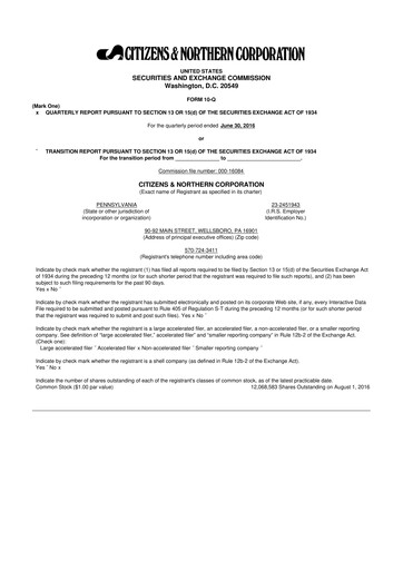 Miniature Citizens & Northern Corp 10-Q Rapport trimestriel 2016 