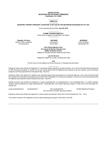 Thumbnail Avadel Pharmaceuticals
 10-Q Quarterly Report FY2016 