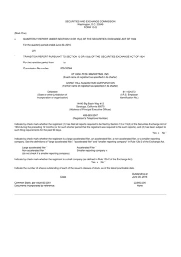 Miniature KULR Technology Group 10-Q Rapport trimestriel  