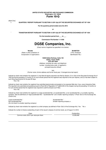 Vorschaubild Envela Corporation 10-Q Quartalsbericht 2016 